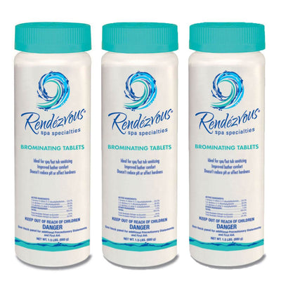 Rendezvous Spa Specialties 1.5 Pound Concentrated Brominating Tablets, 3 Pack