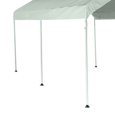 ShelterLogic AP 10' x 20' Straight 6 Leg Large Pop Up Canopy, White (Open Box)