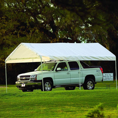ShelterLogic AP 10' x 20' Straight 6 Leg Large Pop Up Canopy, White (Open Box)