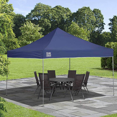 Quik Shade 12' x 12' Instant Straight Leg Pop Up Outdoor Canopy Shelter, Blue