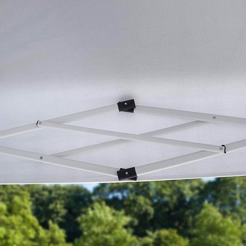 ShelterLogic Commercial C100 10 x 10 Foot Straight Leg Pop Up Canopy, White - VMInnovations