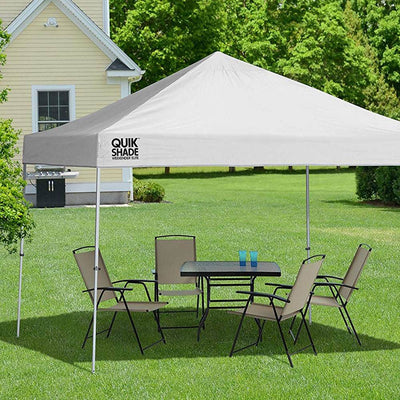 ShelterLogic Weekender Elite 10' x 10' Straight Leg Pop Up Outdoor Canopy, White
