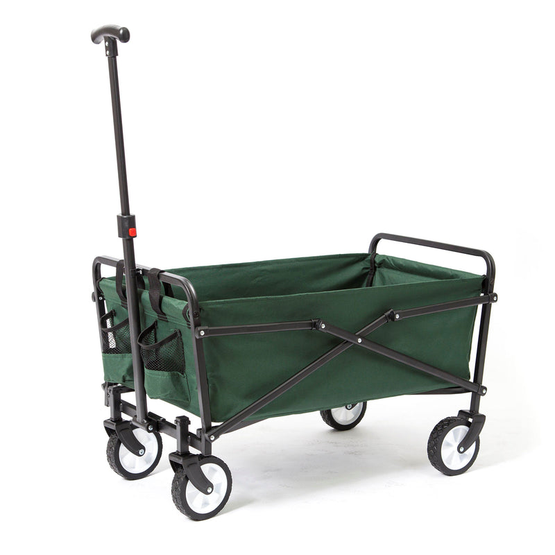 Seina Heavy Duty Compact Folding 150 Pound Capacity Outdoor Utility Cart, Green