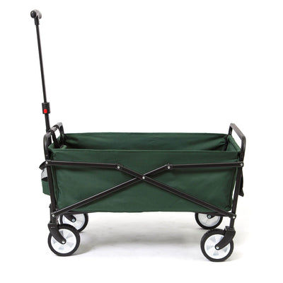 Seina Heavy Duty Compact Folding 150 Pound Capacity Outdoor Utility Cart, Green