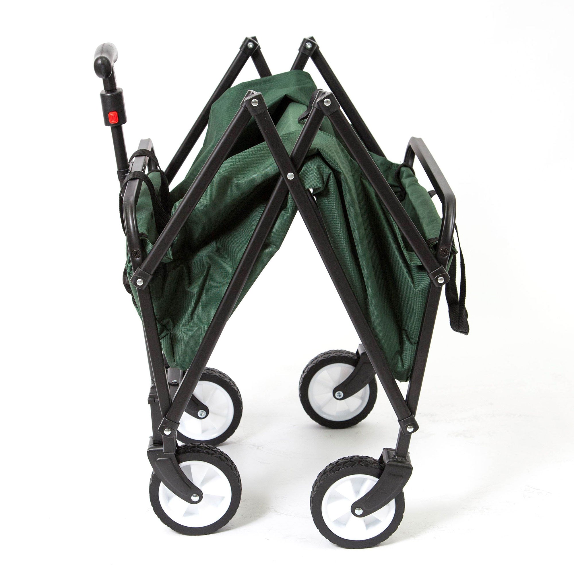 Seina Heavy Duty Compact Folding 150 Pound Capacity Utility Cart, Green (Used) - VMInnovations