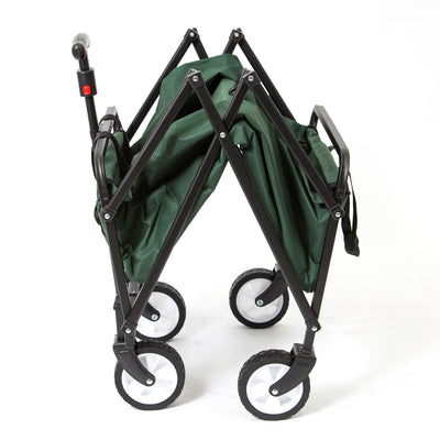 Seina Heavy Duty Compact Folding 150 Pound Capacity Utility Cart, Green (Used) - VMInnovations