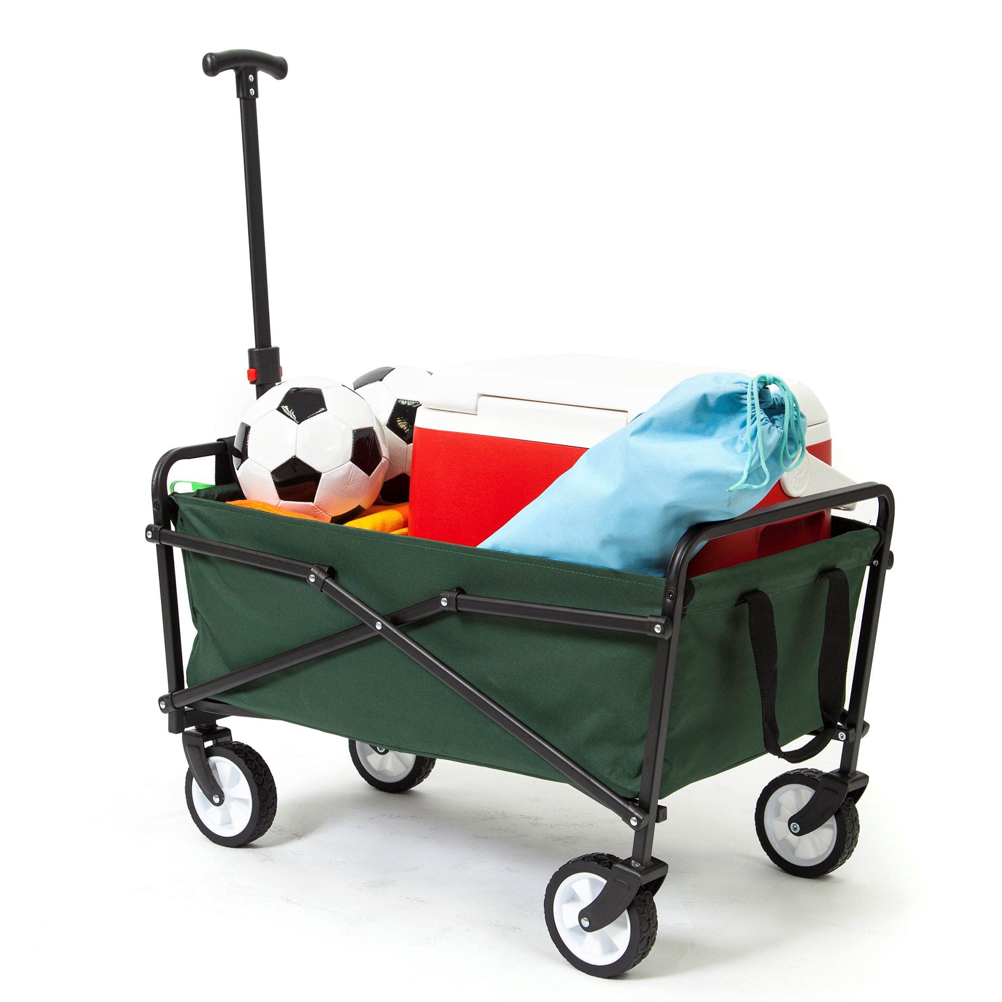 Heavy Duty Compact Folding 150 lb Capacity Utility Cart, Green (Open Box) - VMInnovations
