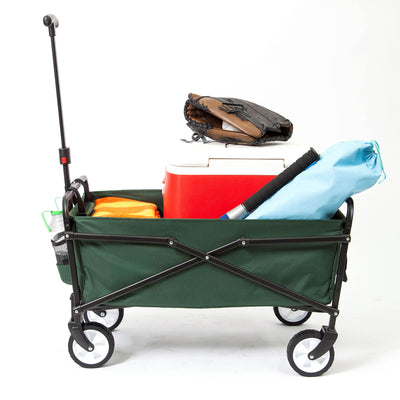 Seina Heavy Duty Compact Folding 150 Pound Capacity Utility Cart, Green (Used) - VMInnovations