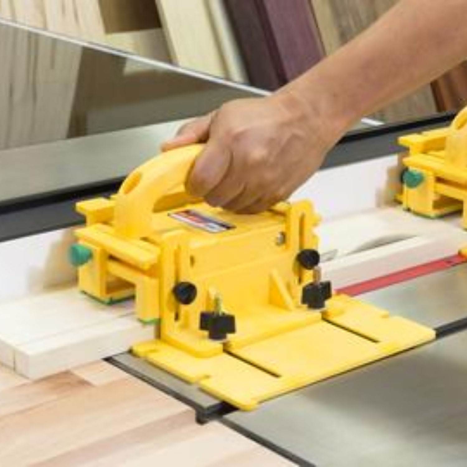 Microjig GR200 Woodworking GRRRIPPER Advanced 3D Table Saw Pushblock, Yellow