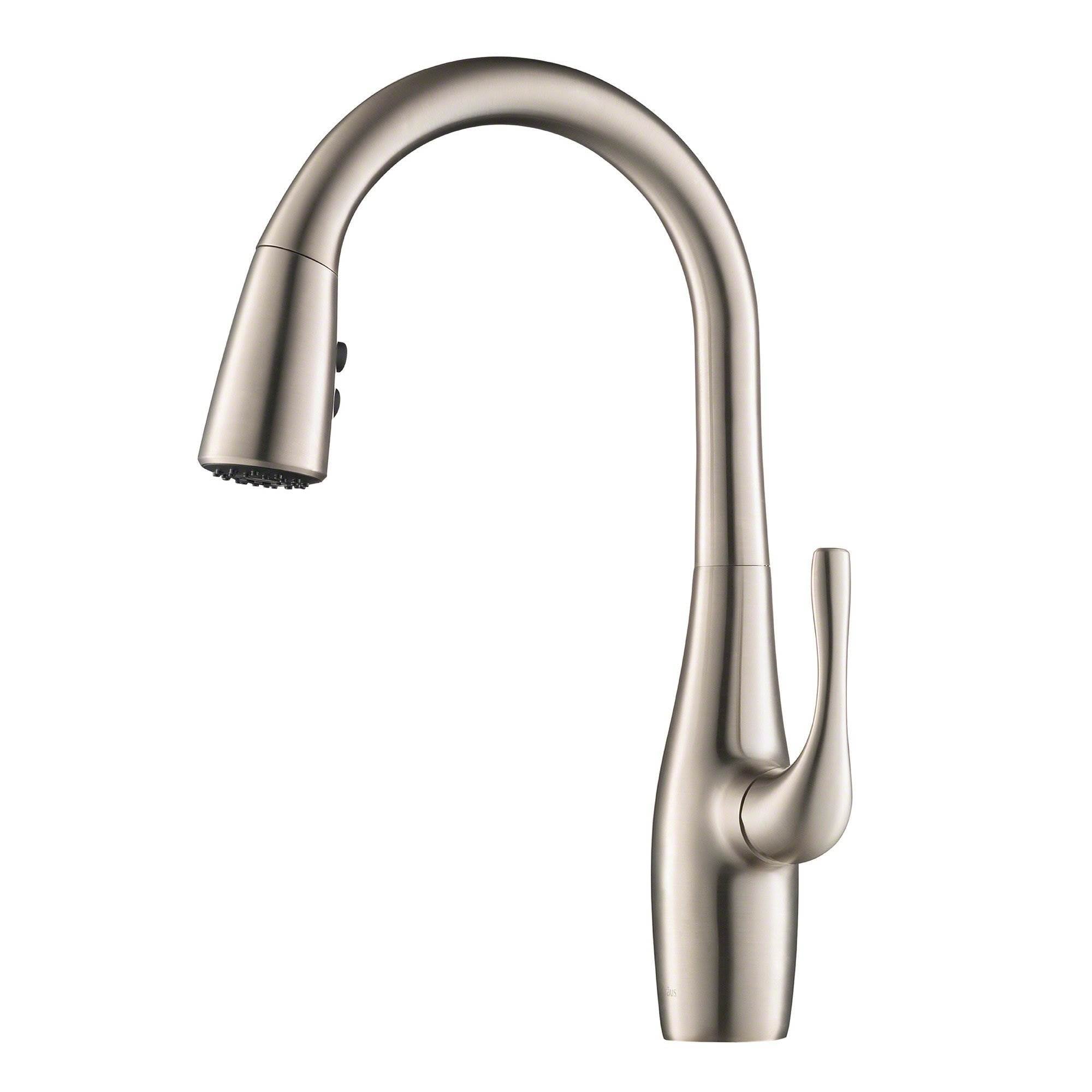 Kraus Esina Single Handle Pull Down Stainless Steel Dual Function Faucet, Silver