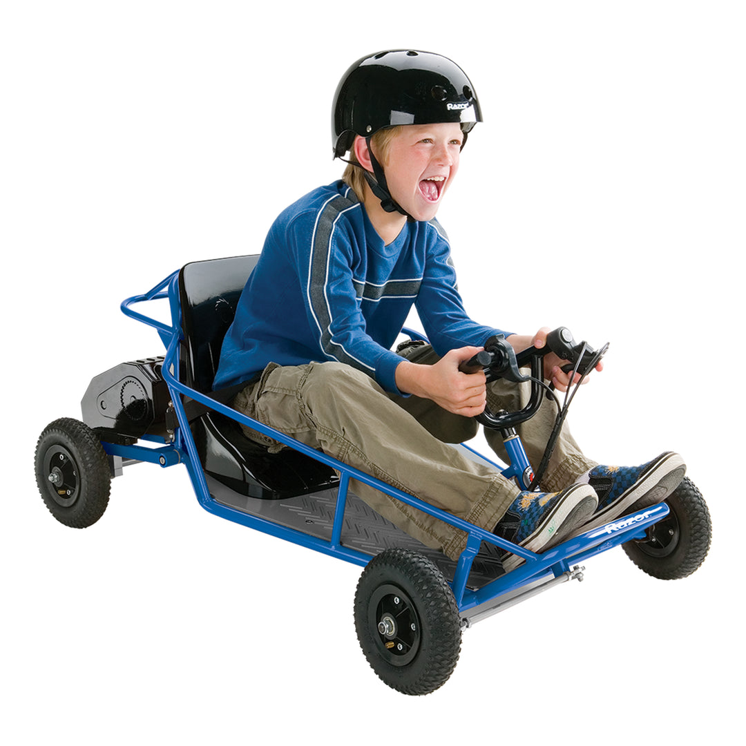 Razor Single Rider Electric Kart Dune Buggy for Ages 8+, Blue (For Parts)