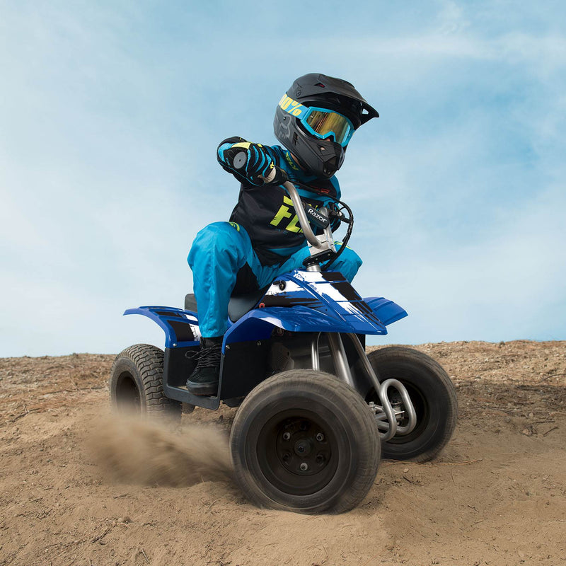 Razor Kids Electric Mini Dirt Quad Bike 4 Wheeler ATV 24 Volt, Blue (Open Box)