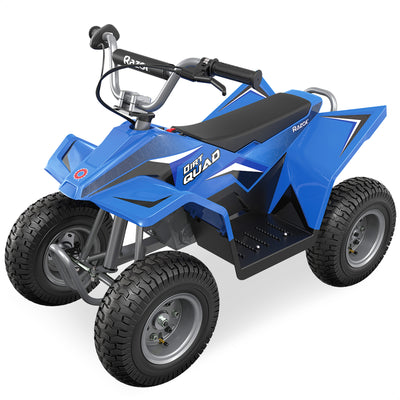 Razor Kids Electric Mini Dirt Quad Bike 4 Wheeler ATV 24 Volt, Blue (Open Box) - VMInnovations