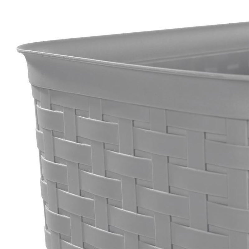Sterilite Weave 5.8 Gallon Plastic Home/Office Wastebasket Trash Can (12 Pack)