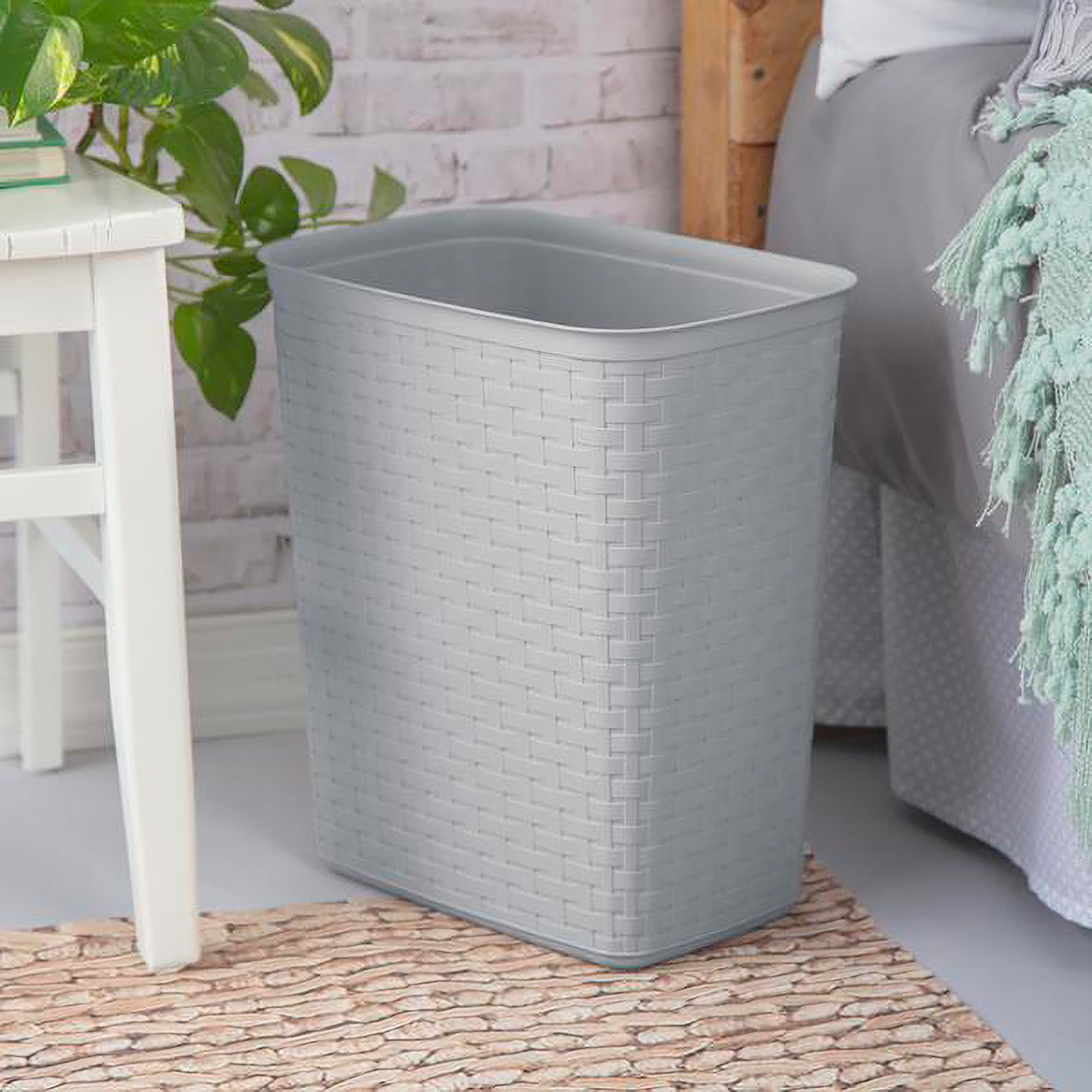 Sterilite Weave 5.8 Gallon Plastic Home/Office Wastebasket Trash Can (24 Pack)