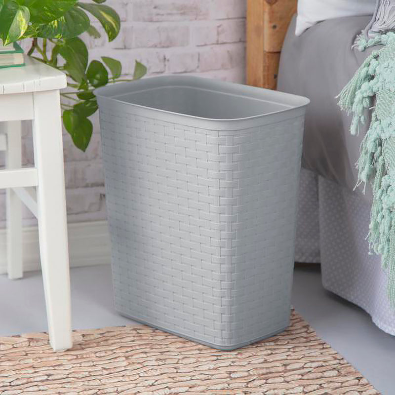 Sterilite Weave 5.8 Gallon Plastic Home/Office Wastebasket Trash Can (6 Pack)