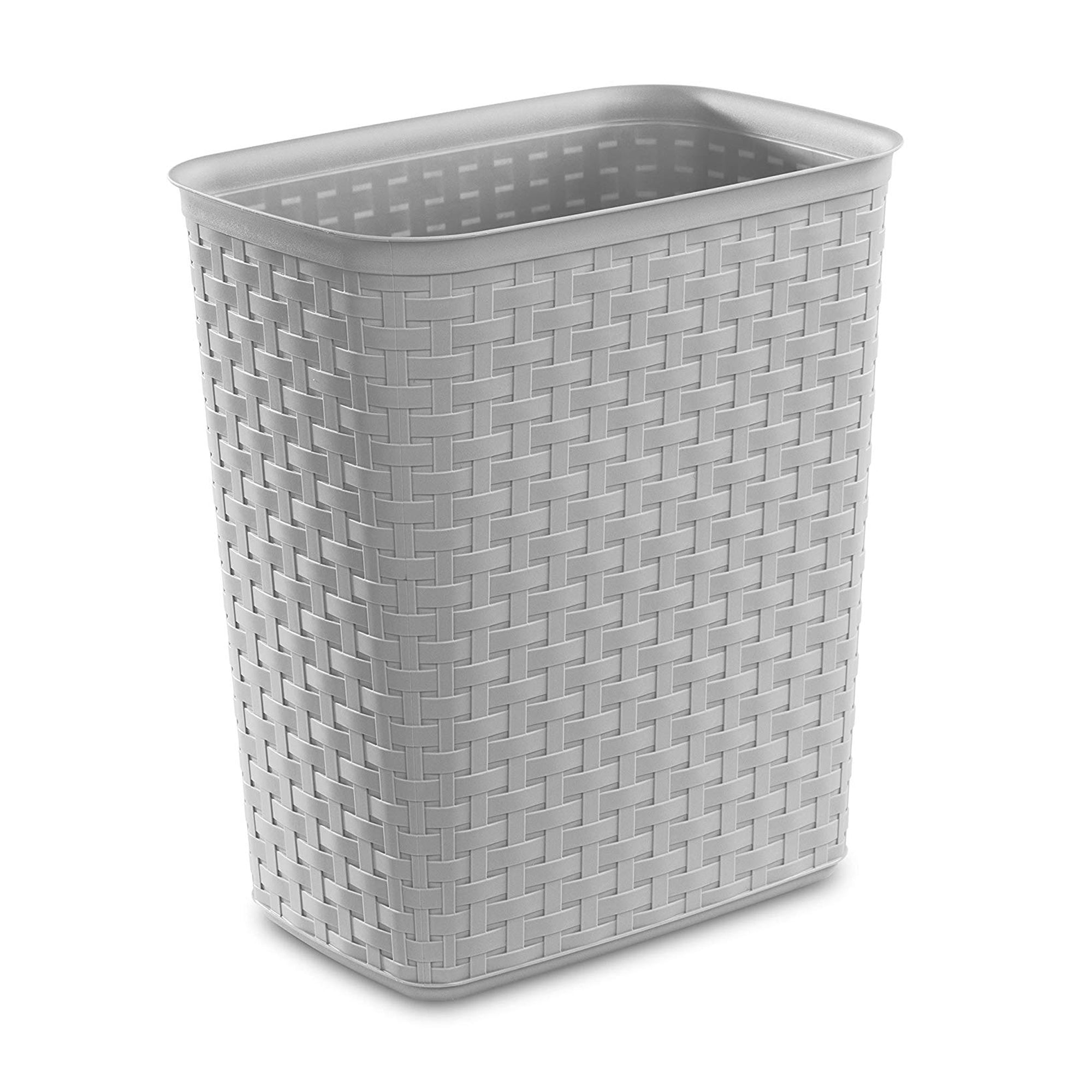 Sterilite Weave 5.8 Gallon Plastic Home/Office Wastebasket Trash Can (24 Pack)