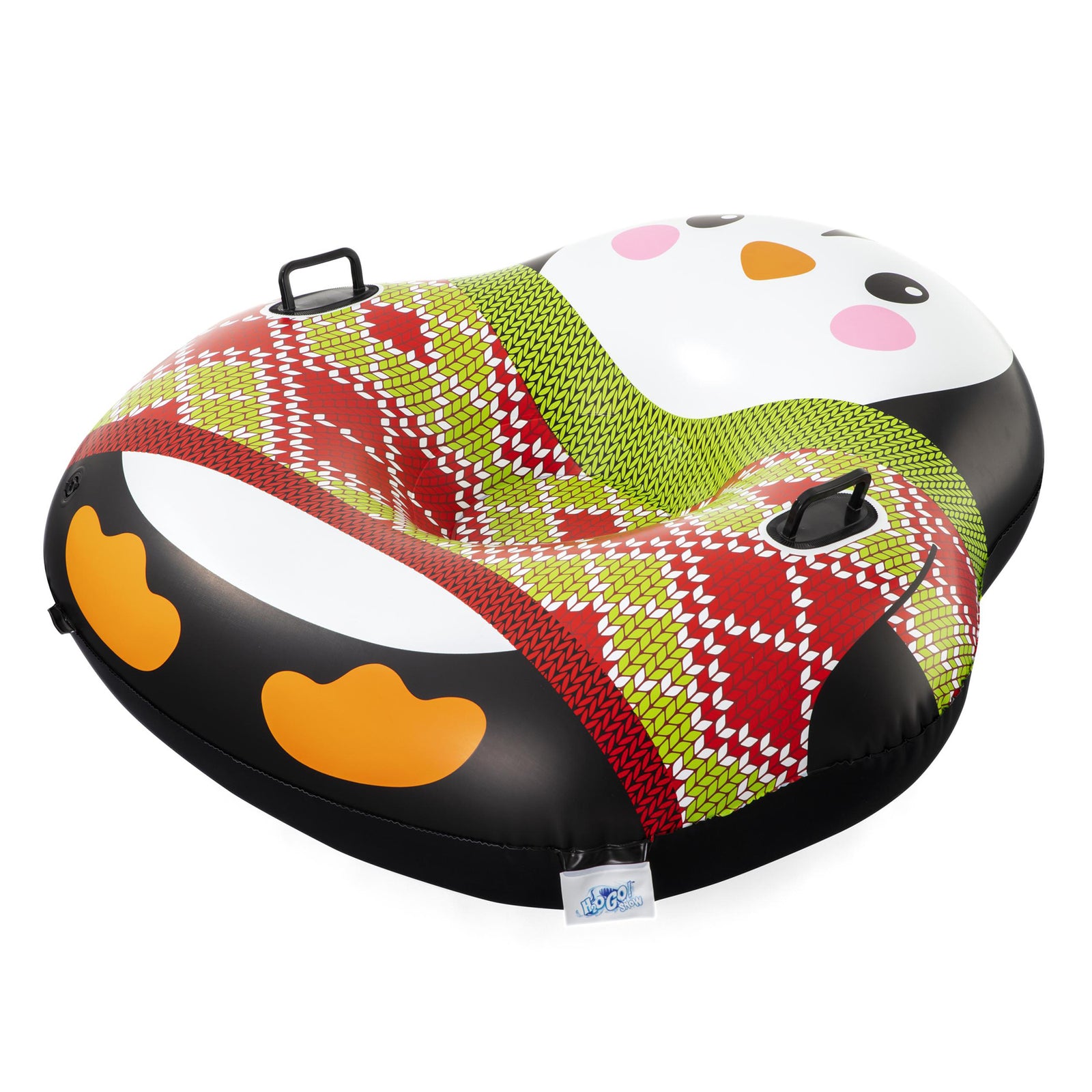 H2OGO! Snow 48 x 46.50 Inch Peyton the Penguin Inflatable Winter Snow Tube Sled - VMInnovations