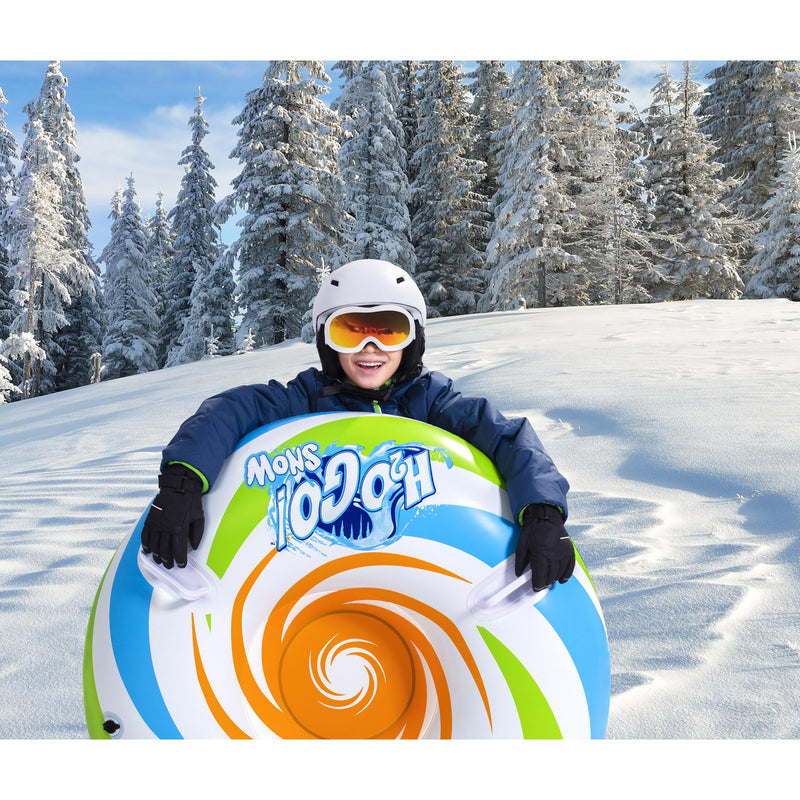 H2OGO! Snow 36" Winter Swirl 1 Person Inflatable Snow Tube Saucer (Open Box)