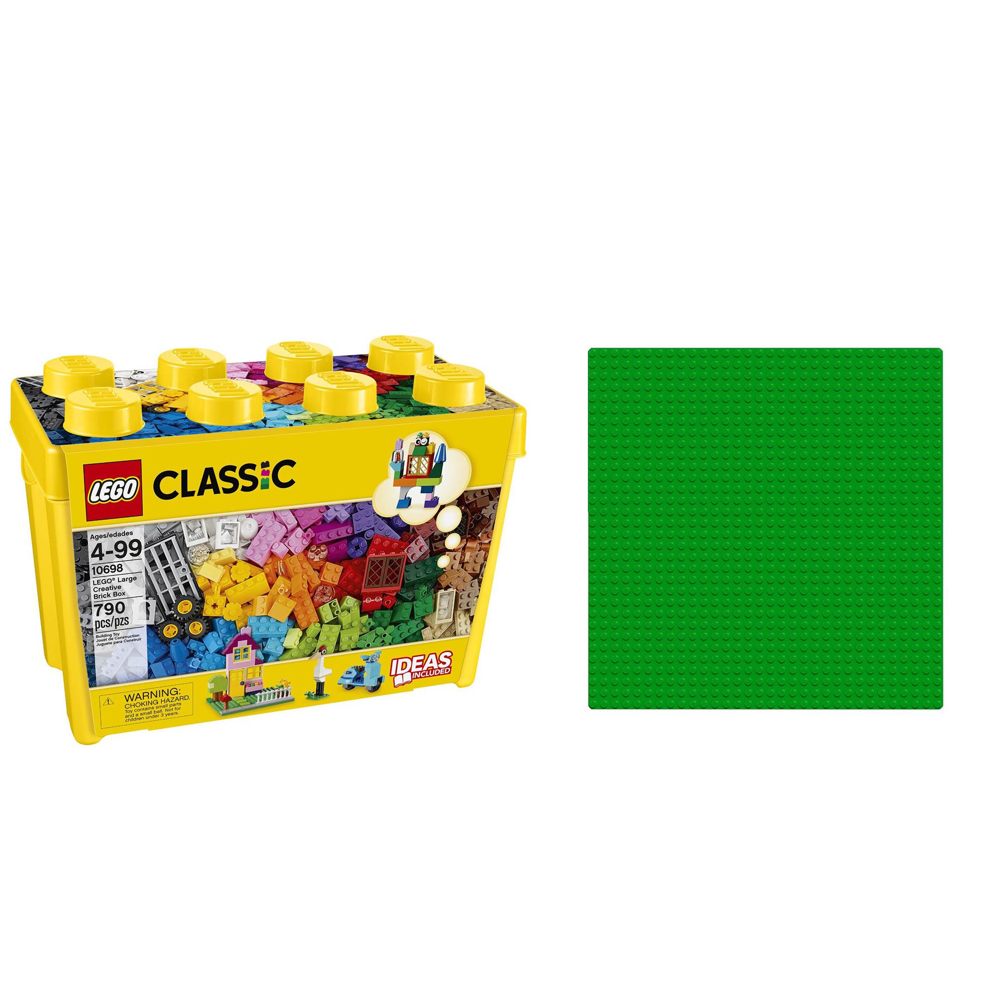 LEGO Classic Large Creative Bricks 790 Piece Blocks Set + Stud Plate Platform