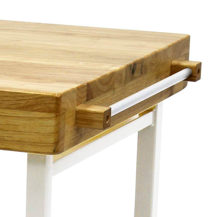 Origami RBT Fully Stainless Steel Foldable Kitchen Cart with 4 Wheels, White - VMInnovations