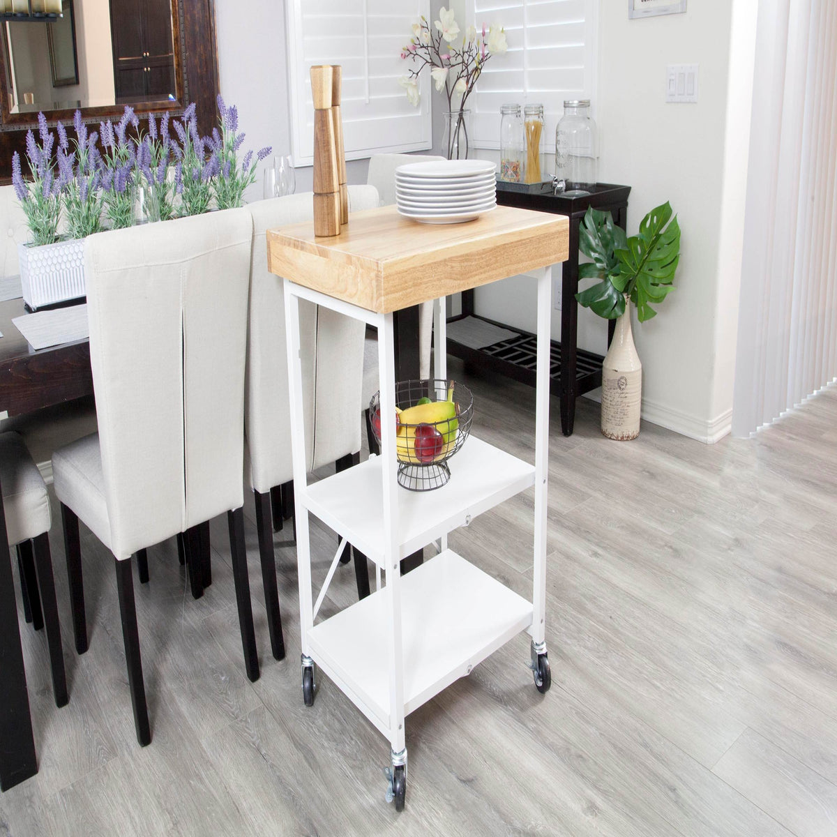 Origami RBT Fully Stainless Steel Foldable Kitchen Cart with 4 Wheels (Open Box) - VMInnovations