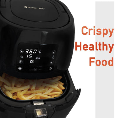 Avalon Bay Air Fryer Digital Display Stainless Steel Healthy Kitchen Appliance