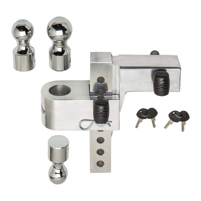 Uriah Products Adjustable Aluminum Hitch Mount HD with 8" Rise & Drop (Open Box) - VMInnovations
