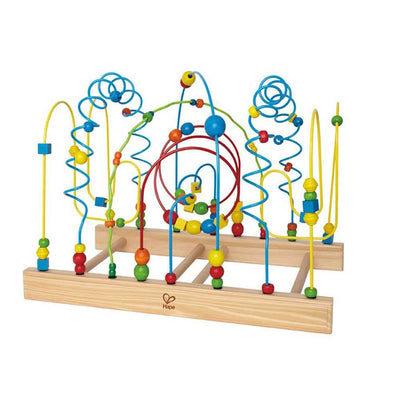 Hape Tunnel Mountain Wooden Toddler Colorful Bead Maze Learning Toy (Open Box)