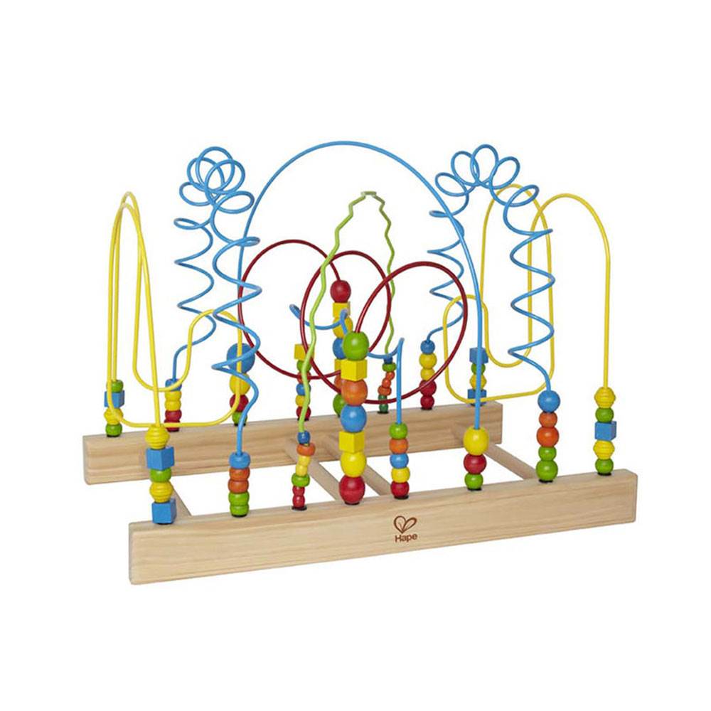 Hape Tunnel Mountain Wooden Toddler Colorful Bead Maze Learning Toy (Open Box)