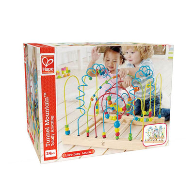 Hape Tunnel Mountain Wooden Toddler Colorful Bead Maze Learning Toy (Open Box)
