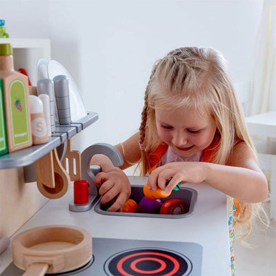 Hape Pretend White Kitchen Wooden Children's Toy w/ Oven, Stovetop (For Parts)