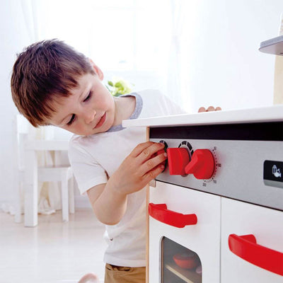 Hape Pretend White Kitchen Wooden Children's Toy w/ Oven, Stovetop (For Parts)