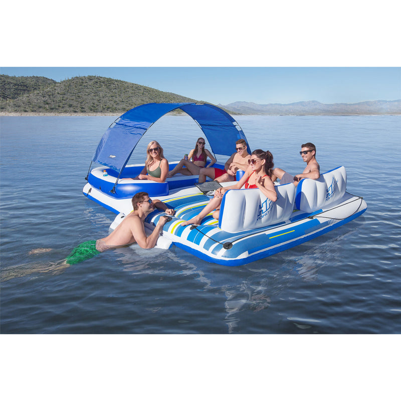 Bestway Hydro-Force Breeze 6-Person Water Inflatable Party Island Float (Used)