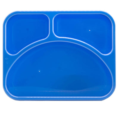 Life Story Meal Prep 3 Compartment Food Storage Container w/ Lid, Blue (16 Pack)