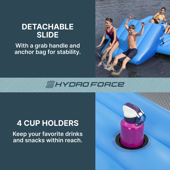 Bestway Hydro Force Detachable Summer Slide 5 Person Activity Island (Open Box)