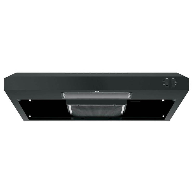 GE 30 Inch Under The Cabinet Convertible Hood Stove Top Venting System, Black