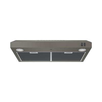 GE 30 Inch Energy Star Certified Under the Cabinet Convertible Hood Vent, Slate
