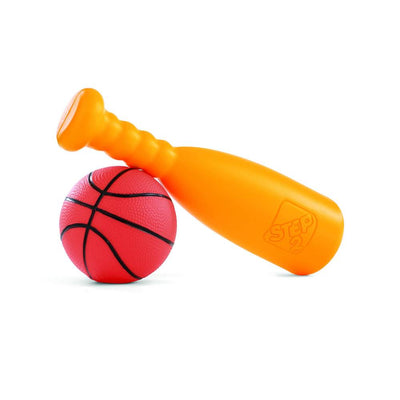 Step2 Basketball Soccer Baseball Sports Tastic Activity Center w/ Slide & Steps