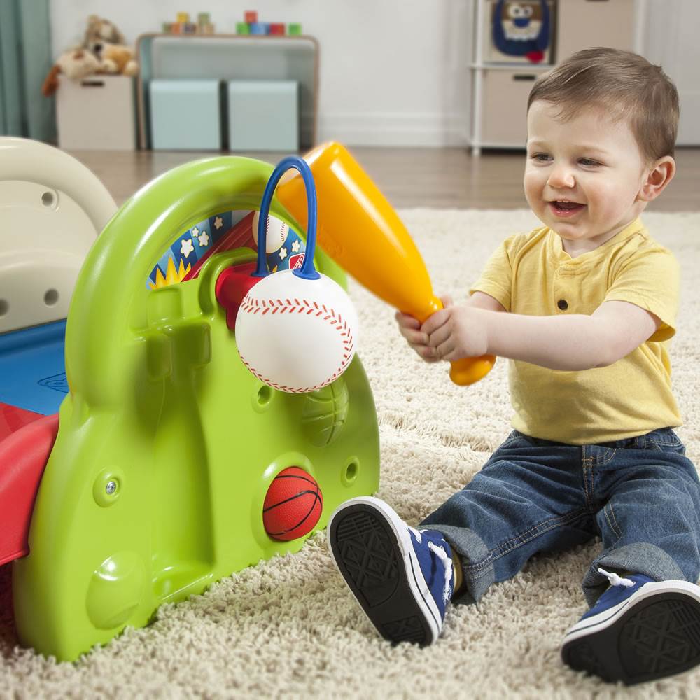 Step2 Basketball Soccer Baseball Tastic Activity Center w/ Slide & Steps (Used)