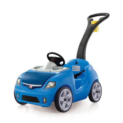 Step2 Whisper Ride II Toy Buggy Push Ride-On Car w/Pull Handle, Blue (Open Box)