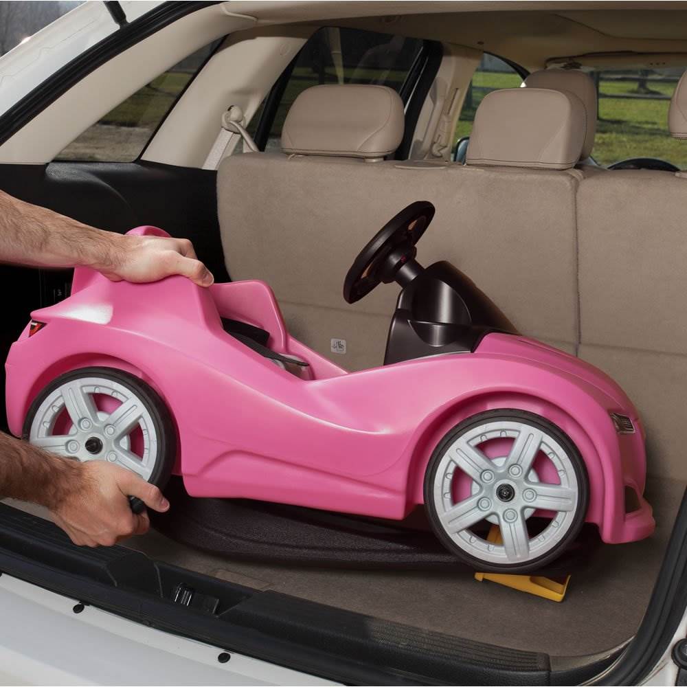 Step2 Whisper Ride Toy Buggy Push Ride On Car w/ Pull Handle, Pink (Open Box) - VMInnovations