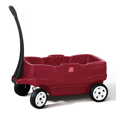 Step2 Kids Childrens Toddlers Plastic Pull Neighborhood Wagons, Red (Used)