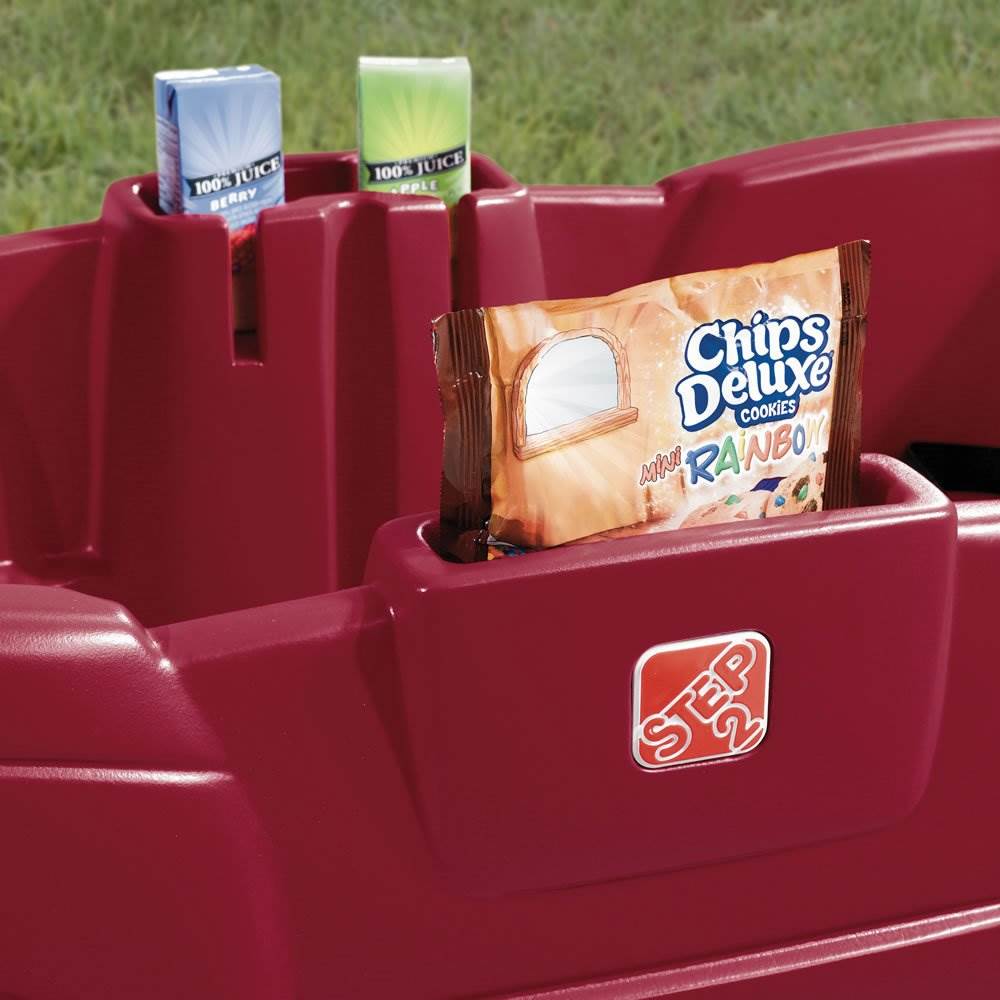 Step2 Kids Childrens Toddlers Plastic Pull Neighborhood Wagons, Red (Used)