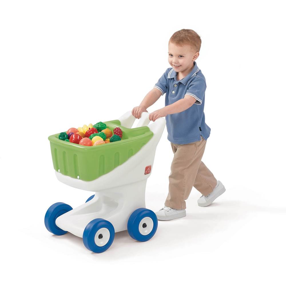 Step 2 Little Helper's Pretend Grocery Store Shopping Cart, Green (Open Box)