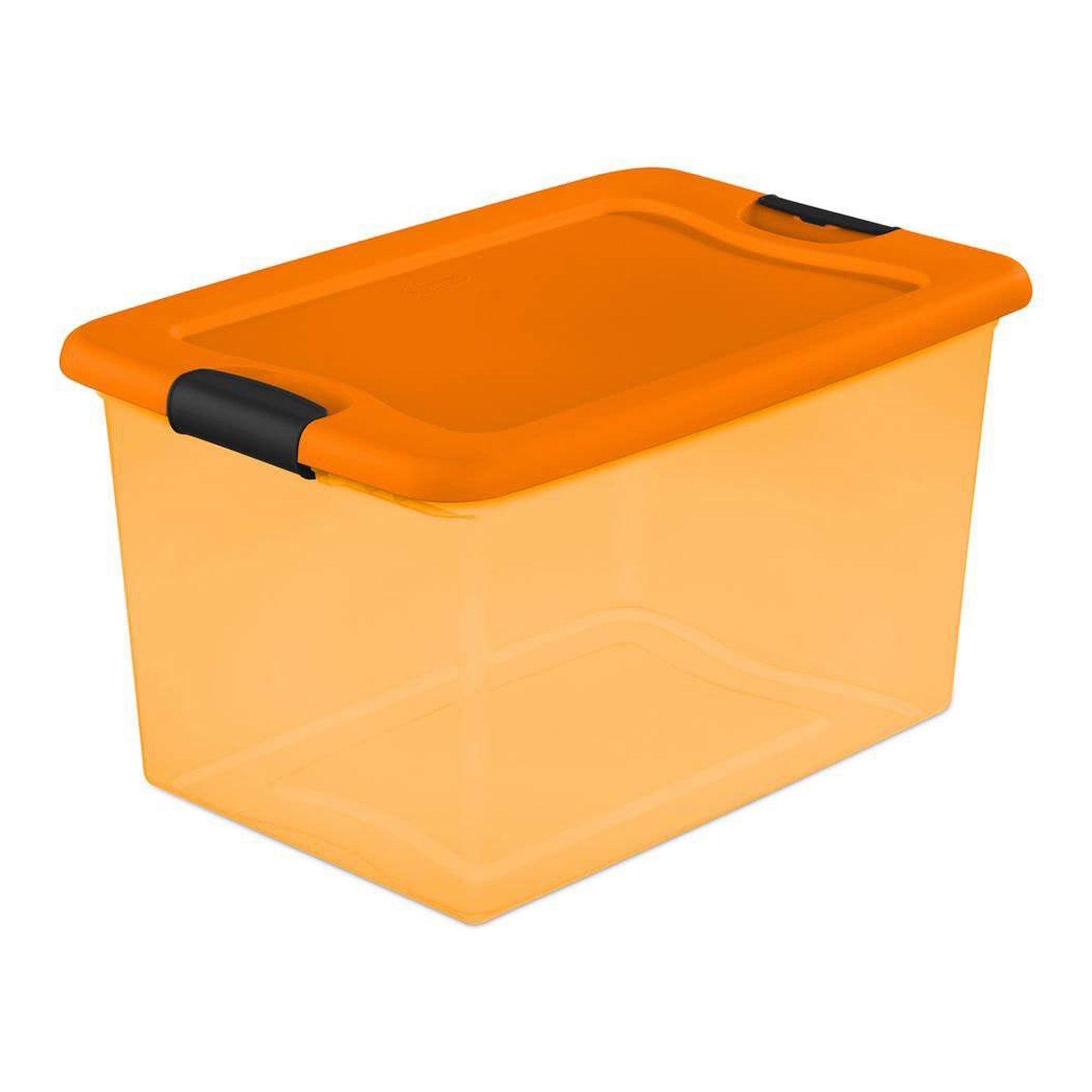 Sterilite 64 Quart Latching Plastic Storage Container, Purple & Orange (12 Pack) - VMInnovations