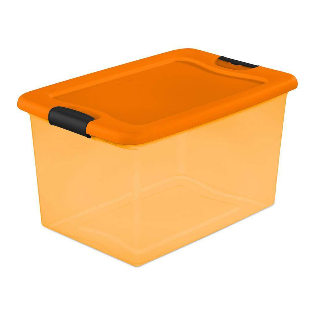 Sterilite 64 Qt Latching Plastic Storage Container Bin in Orange (Open Box)