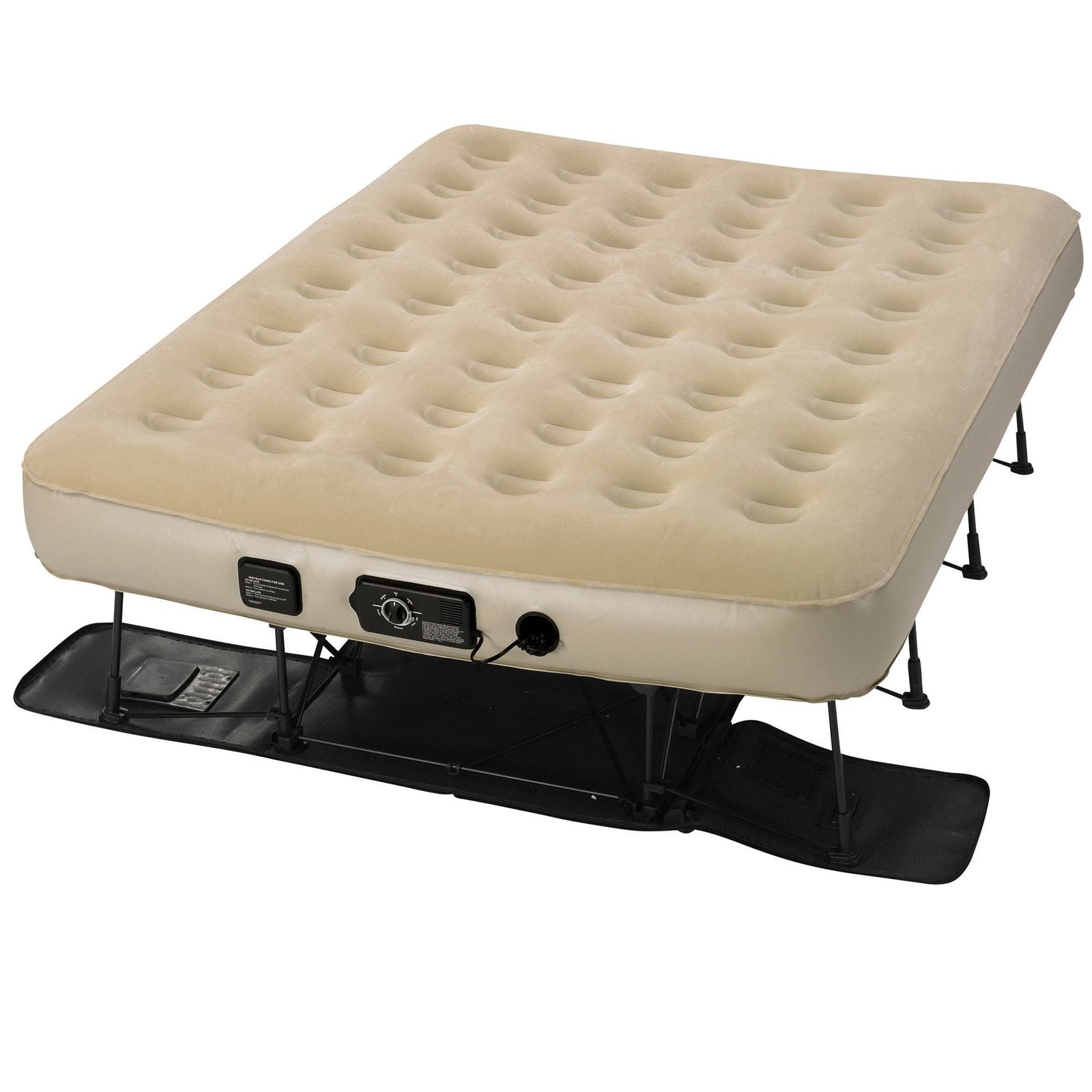 EZ Queen Raised Air Mattress Bed & Frame with Built In NeverFlat AC Pump (Used) - VMInnovations
