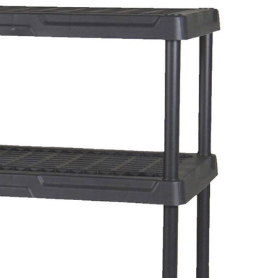 Contico 4-Tier Resin Outdoor Storage Shelf + Latching 20 Gallon Tote (7 Pack)