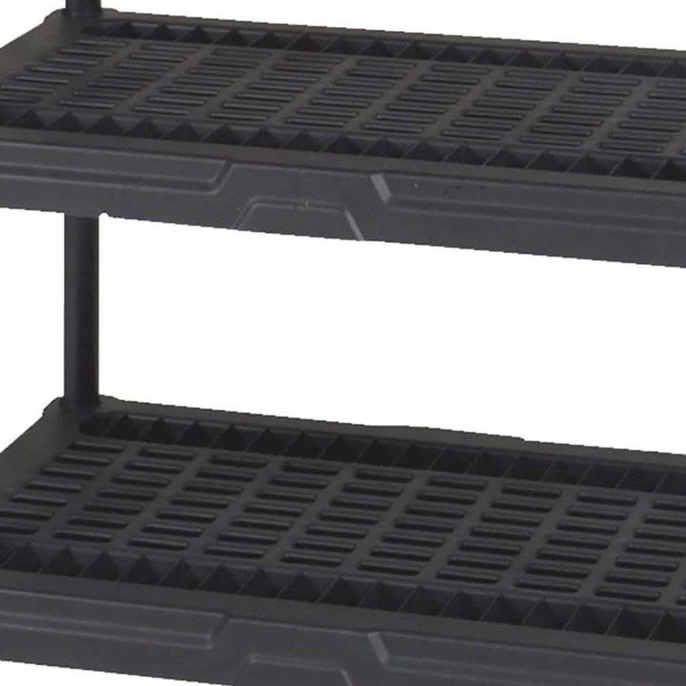 Contico 4-Tier Resin Outdoor Storage Shelf + Latching 20 Gallon Tote (7 Pack)